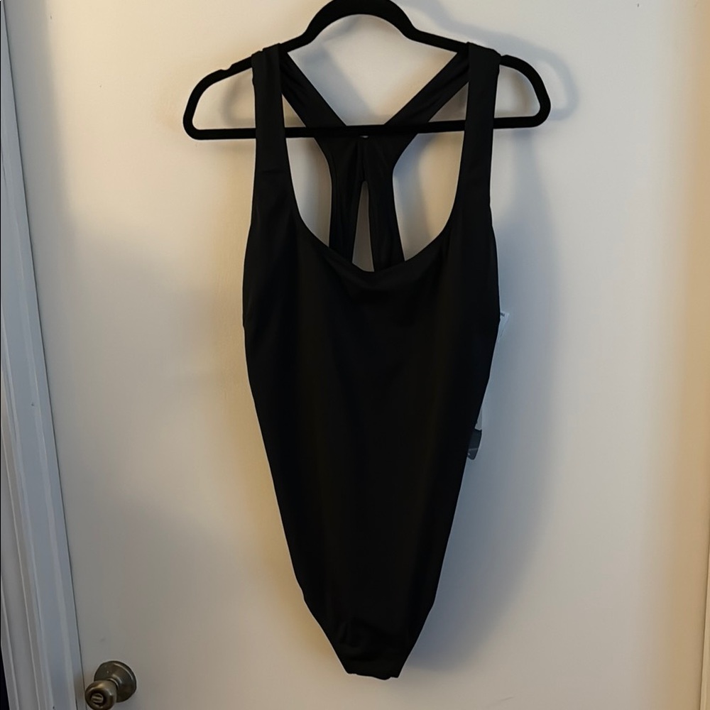 NWT Speedo Black One-Piece Swimsuit size 20